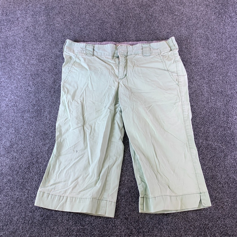 Vince Chino Shorts Womens 6 Light Green Cotton Stretch Slash Pockets Street Wear